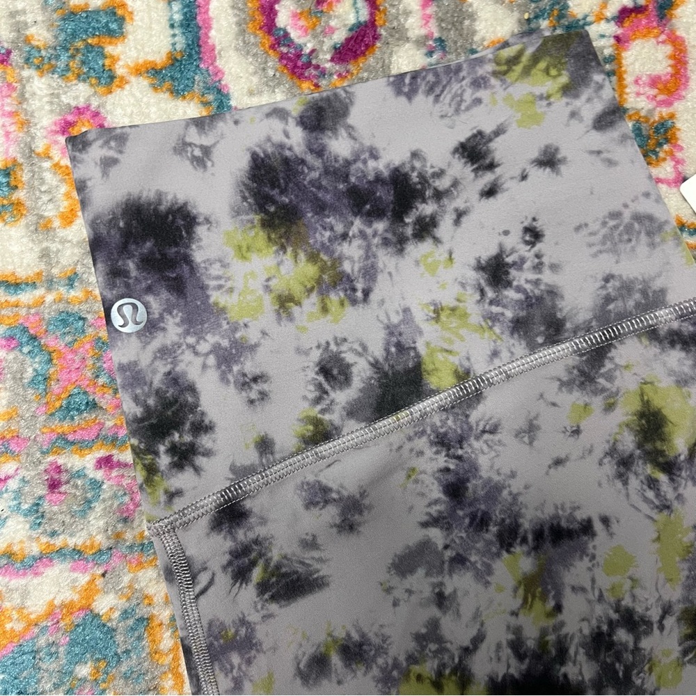 Lululemon Align Legging High Rise 28” Size 14 NWT Radial Tie Dye Mauve Gray - Picture 6 of 13
